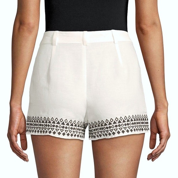 Parker Embroidered Linen Shorts - Picture 3 of 8